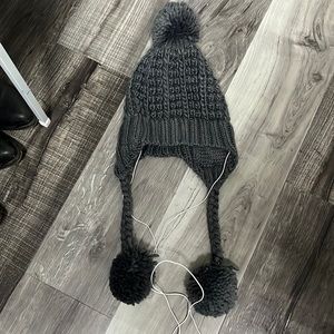 Gray knit beanie